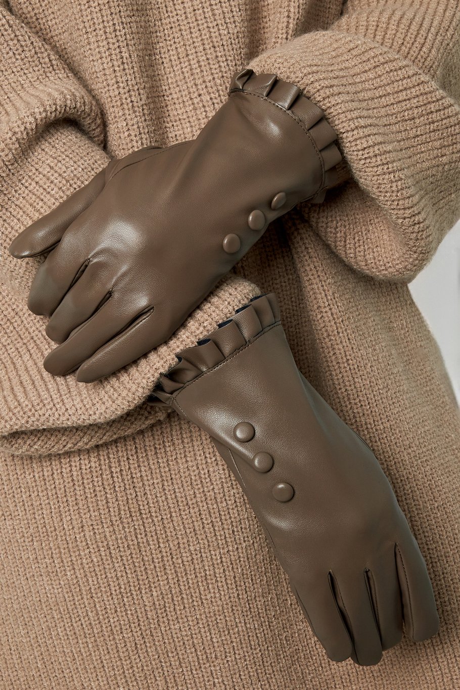 Gloves cozy day - camel Picture3